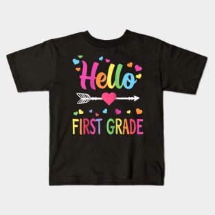 Heo 1st Grade Back To Schoo First Grade Teachers Students Ragan Baseba Tee Kids T-Shirt